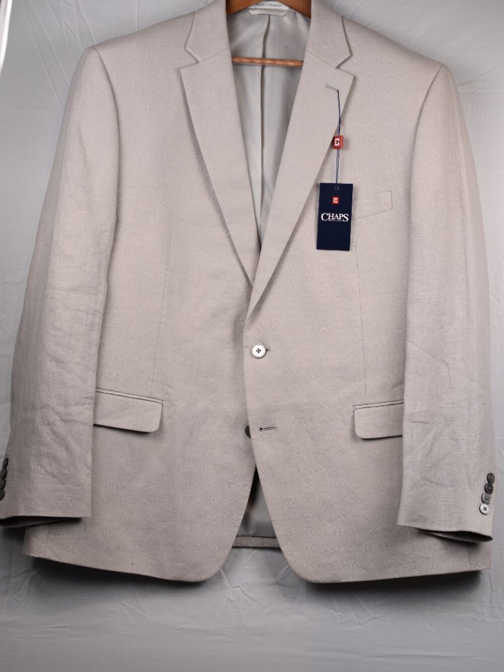 Chaps Ralph Lauren Linen Sport Coat Stone/Oatmeal 48R